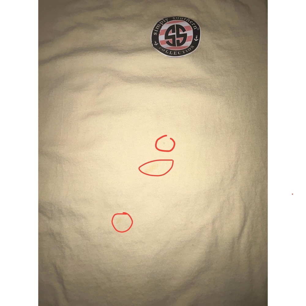 Simply Southern Preppy Just Peachy Graphic T-Shirt Yellow Cotton Coastal Beachy - Picture 8 of 11